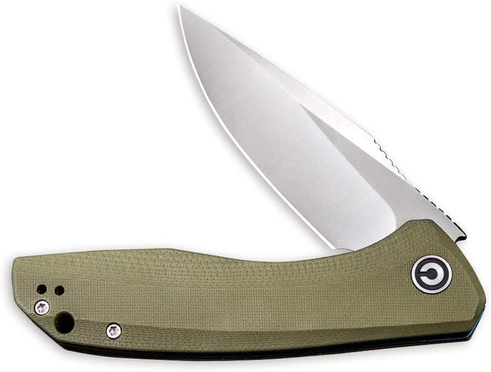 CIVIVI Baklash, Green G10 Handle, Satin Finished Blade #C801A