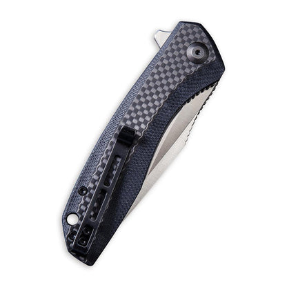 CIVIVI Baklash Twill Carbon Fiber Black Handle, Satin Finished Blade #C801D