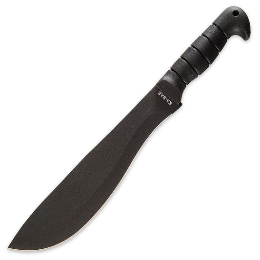 KA-BAR Black Cutlass Machete + Leather Cordura Sheath, 1085 Carbon Steel #1248