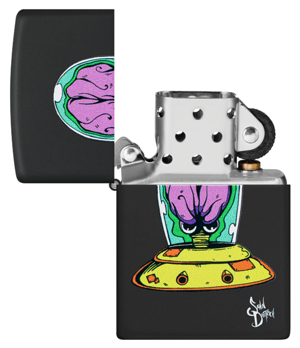 Zippo Sean Dietrich Alien Brain Design, Black Matte Lighter #48683