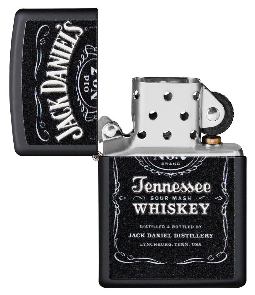 Zippo Jack Daniels Texture Print, Black Matte Lighter #49281