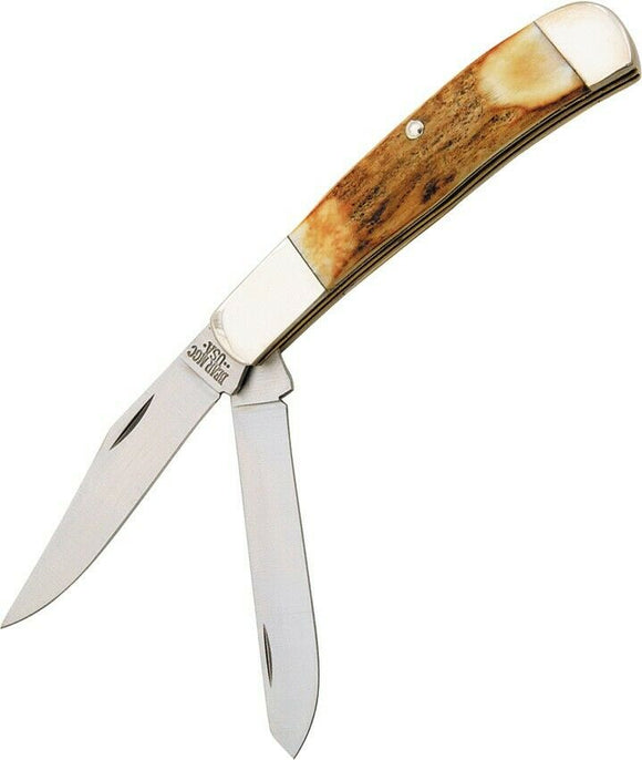 Bear & Son Genuine India Stag Bone Large Trapper Knife #554