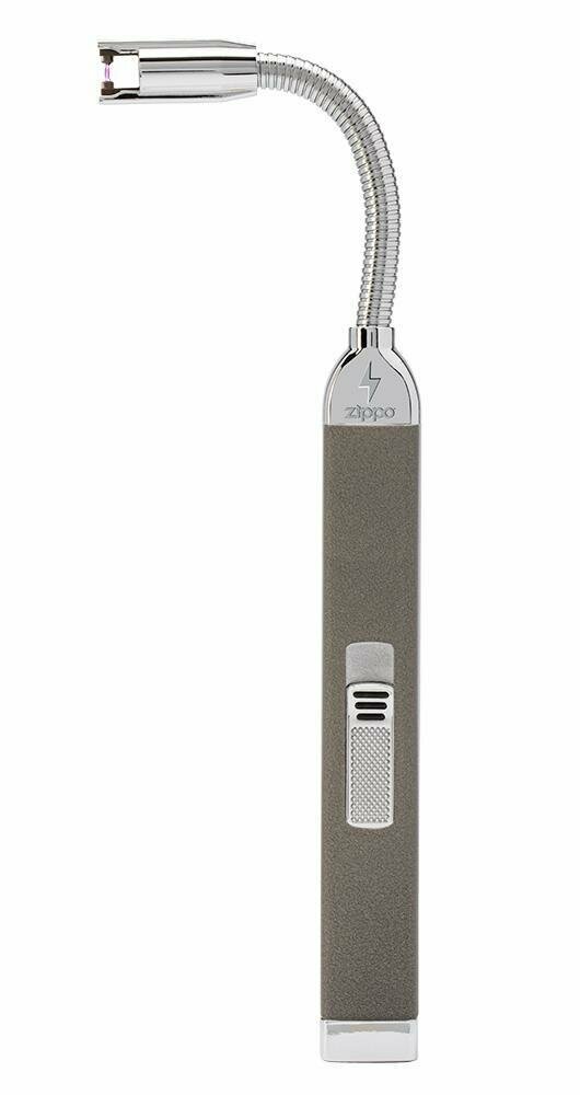 Zippo Electric Rechargeable Candle Lighter, Pebble Gray + Charging Cord #121650