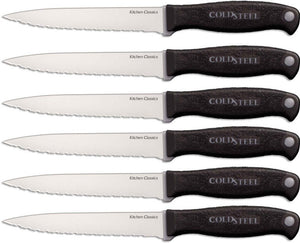 Cold Steel 6-Piece Kitchen Classic Steak Knife Set, 4116 SS Blade #59KSS6Z
