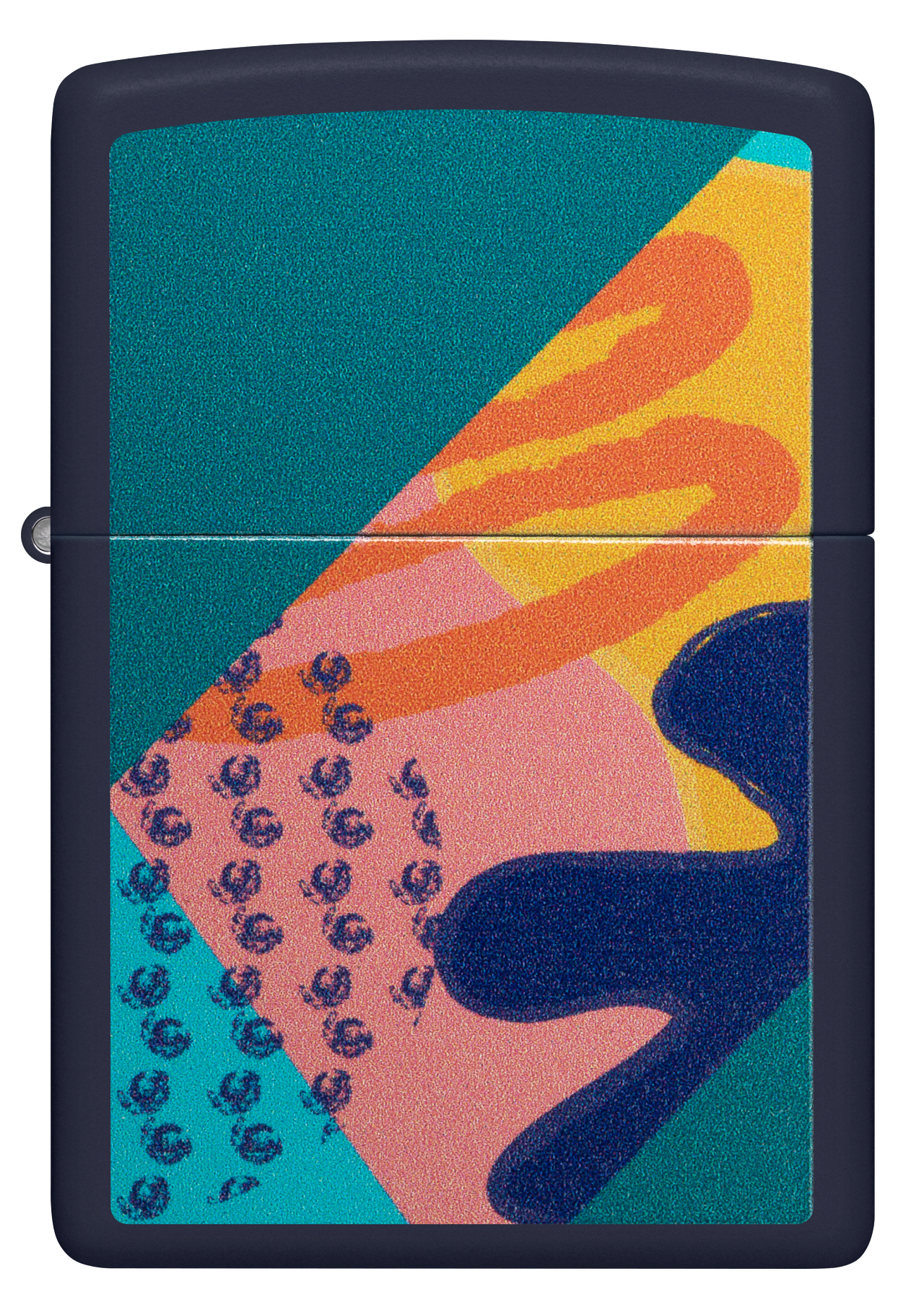 Zippo Funky Pattern Color Image Design, Navy Matte Lighter #48417