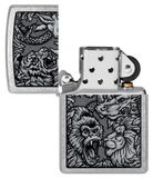 Zippo Animal Kingdom War Design, Street Chrome Lighter #48567