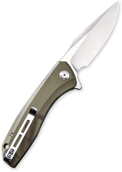 CIVIVI Baklash, Green G10 Handle, Satin Finished Blade #C801A