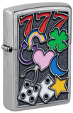 Zippo Casino Vibes Color Image Design, Street Chrome Lighter #48682