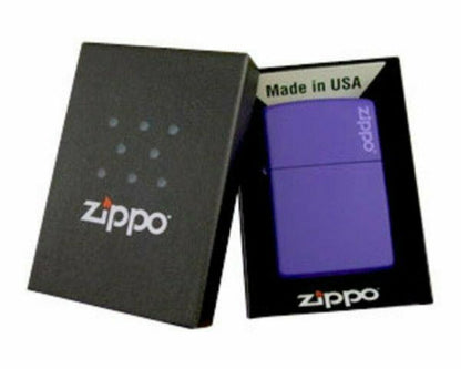 Zippo Purple Matte w/ Logo Lighter, Regular Classic #237ZL