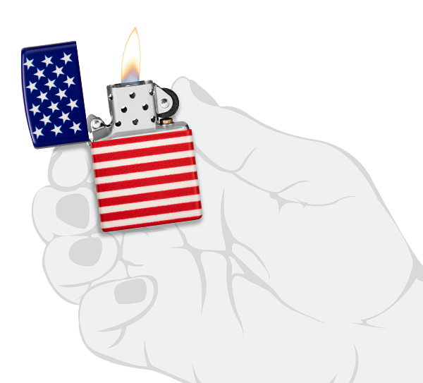 Zippo American Flag 540 Wrap Design Matte Lighter #48700