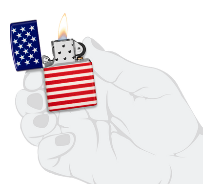 Zippo American Flag 540 Wrap Design Matte Lighter #48700