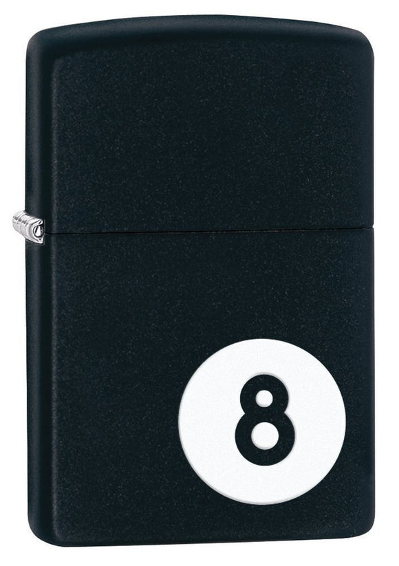Zippo 8-Ball Lighter, Black Matte #28432
