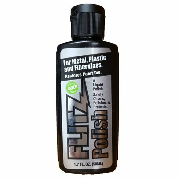 Flitz Liquid Metal Polish for Metal, Plastic, & Fiberglass 50 mL Bottle #LQ04502