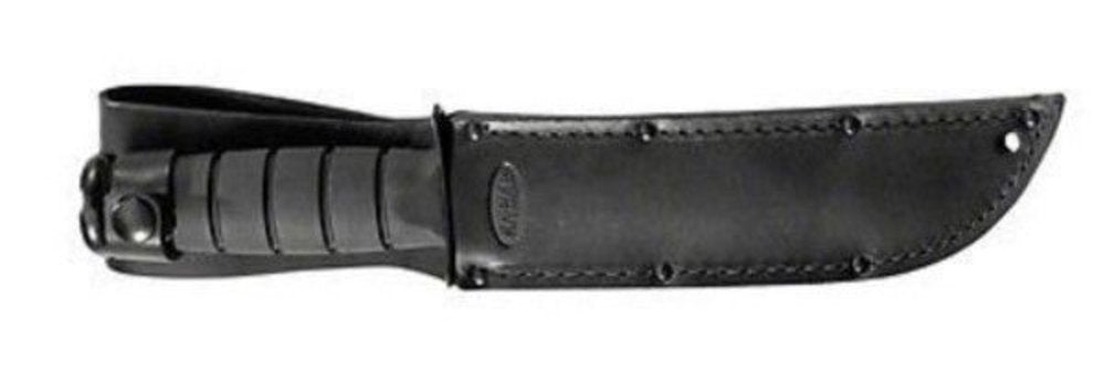 KA-BAR Full Size Knife Leather Sheath, Black Leather, For 7" Blades #1211S