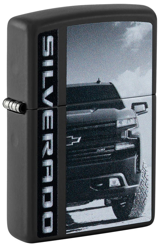 Zippo Chevy Silverado Truck, Black Matte Lighter #48407