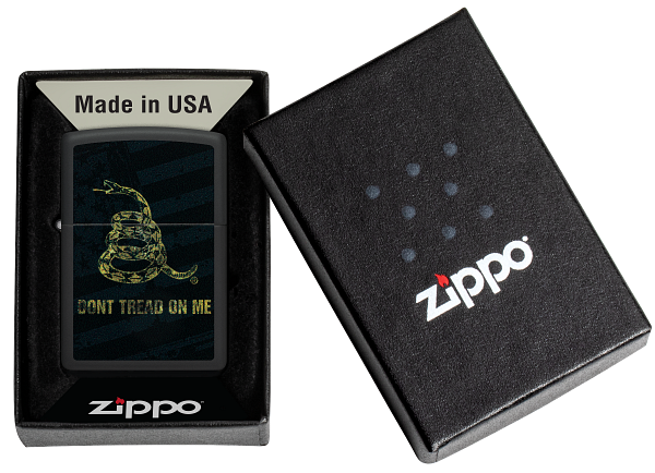 Zippo Dont Tread On Me Design, Black Matte Lighter #48553