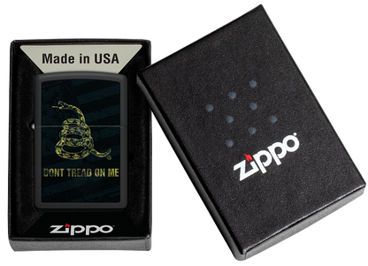 Zippo Dont Tread On Me Design, Black Matte Lighter #48553