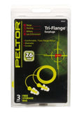 3M Peltor Earplugs, Tri-Flange, NRR: 26dB, Reusable-Washable, Pkg of (3) #97317