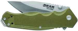 Bear & Son Bear Edge OD Green Folding Knife, 3.4" 440 Stainless Blade #61102