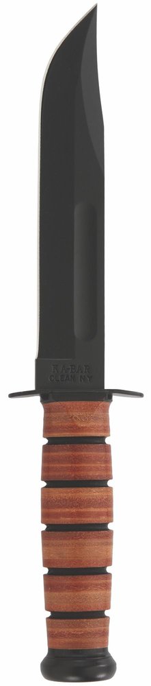 KA-BAR Single Mark, 7" Fixed Blade + Blank Leather Sheath, Made in USA #1320