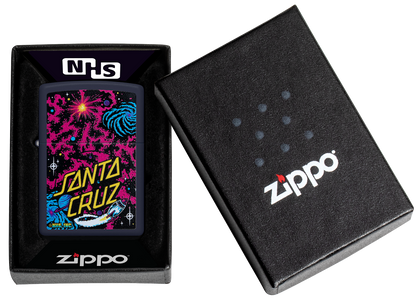 Zippo Santa Cruz Skateboards Space Design, Navy Matte Lighter #48414