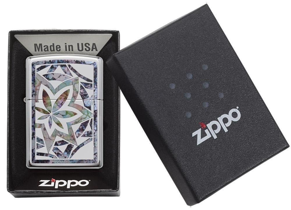 Zippo Fusion Leaf Lighter, Cannabis Leaf, High Polish Chrome Finish #29727