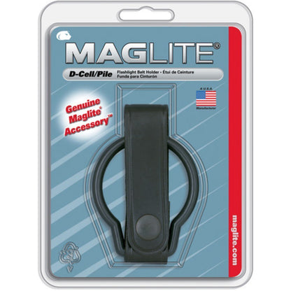 MAGLITE Flashlight Belt Holder, Full Grain Leather, Nylon Cradle #ASXD036