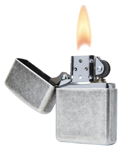 Zippo Armor Antique Silver Plate Lighter, Windproof #28973