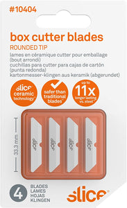 Slice Finger Friendly Blades Box Cutter Blades, Pointed Tip - 4/pack #10408