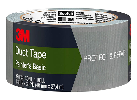 3M Basic Painters Duct Tape, 1.88 in x 30 yd (48 mm x 27.4 m) #P0030