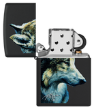 Zippo Linda Picken Wolf Design, Black Matte Lighter #48598