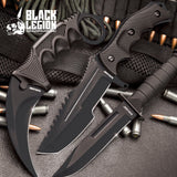 Black Legion Triple Set, Karambit + Mini Huntsman + Military Fixed Blade #BV445