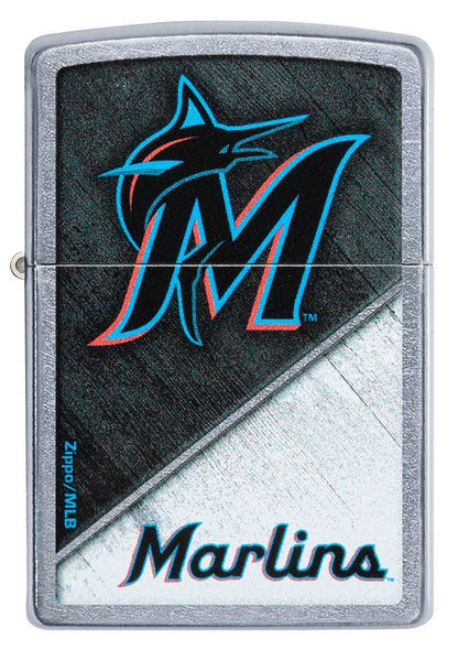 Zippo MLB Miami Marlins Baseball Team, Street Chrome Lighter #49737