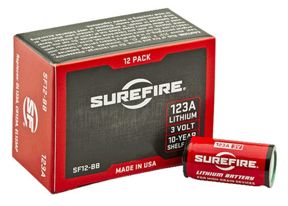 Surefire (12) 123A Lithium 3V Batteries for Flashlights #SF12-BB