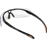 Uvex Protege Safety Glasses, Black Frame Anti-fog Gray Lens, Made in USA #S4205X