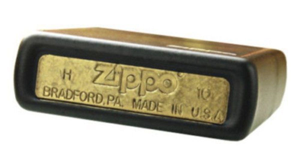 Zippo Red Border with Logo, Black Matte Finish, Genuine Windproof Lighter #218ZB