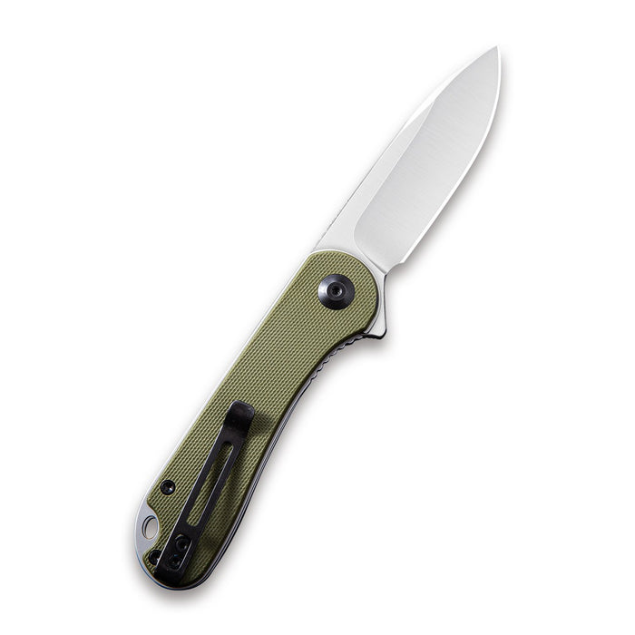 CIVIVI Elementum Knife, Green G10 Handle, Gray Satin Finished Blade #C907E