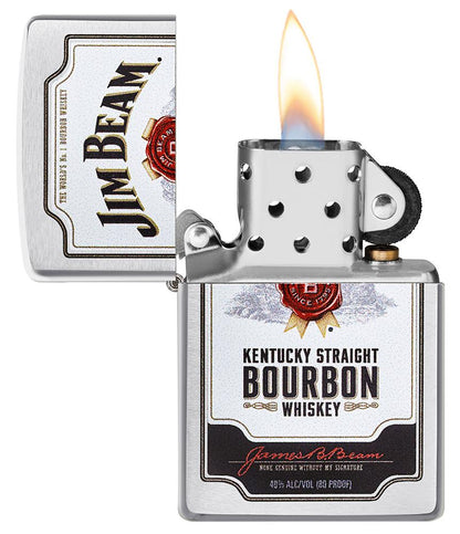 Zippo Jim Beam Kentucky Straight Bourbon Whiskey, Windproof Lighter #49325