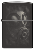 Zippo Gas Mask Design, High Polish Black Lighter #48588