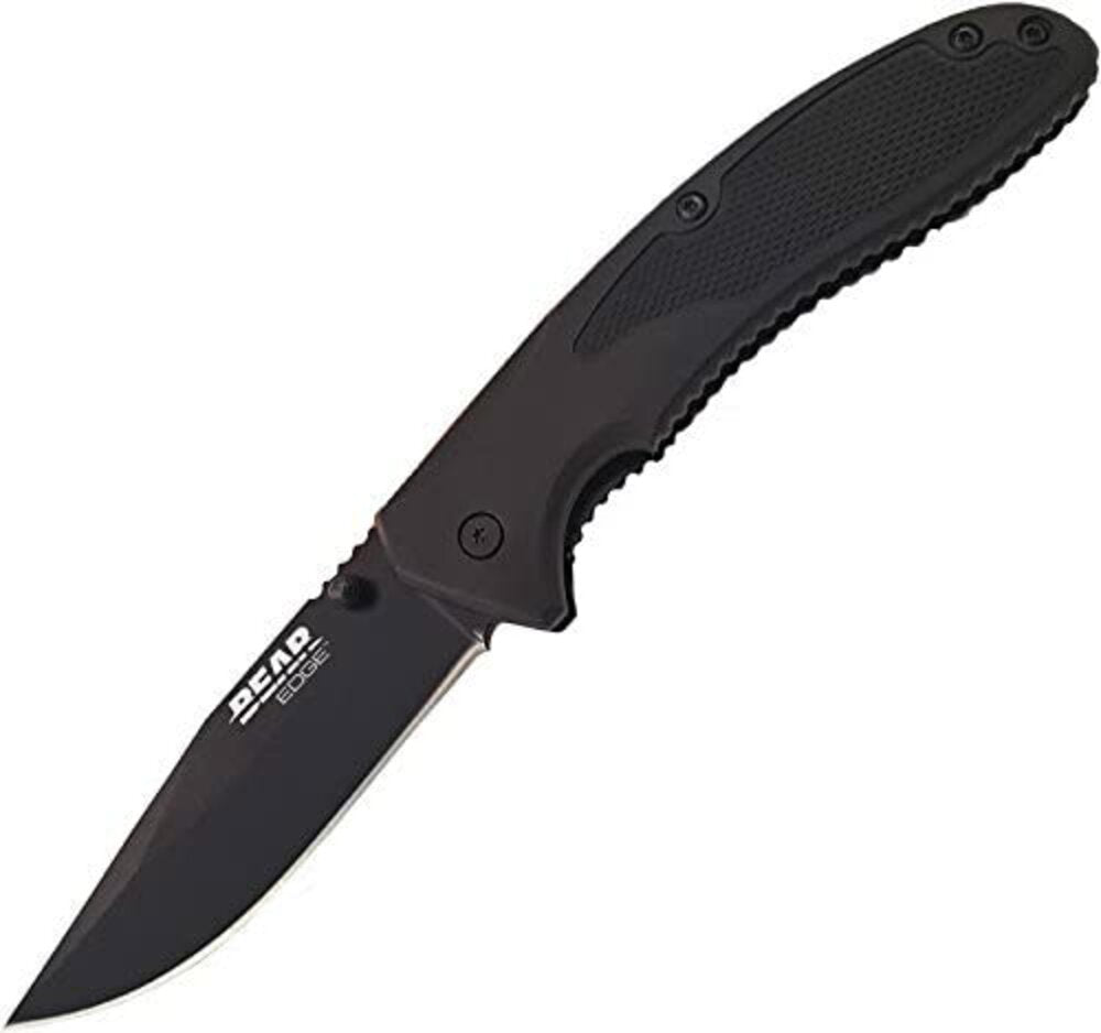 Bear & Son Bear Edge Black Folding Pocket Knife, 3.5" 440 Stainless Blade #61106