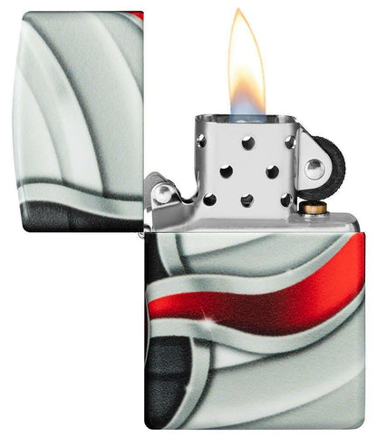 Zippo Flame Logo Design, 540° Color Wrap, Genuine Windproof Lighter #49357