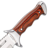 Timber Rattler Grizzly Fighter, Fixed Blade, Pakkawood Handle + Sheath #TR164