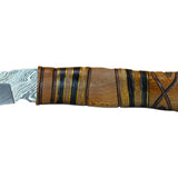Scorpion Mart Handmade Damascus Steel Knife, Rosewood Handle + Sheath #KNIFE26
