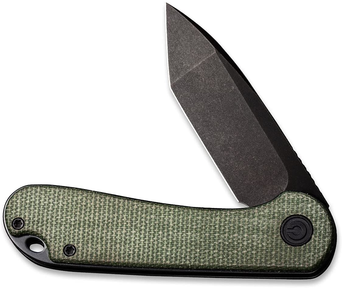 CIVIVI Elementum Knife, Black Blade + Green Micarta Handle #C907T-E