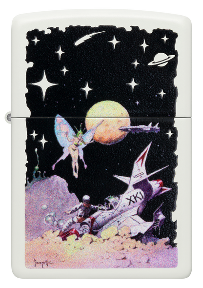 Zippo Frank Frazetta Space Fairy, White Matte Lighter #48378