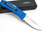 Ka-Bar Dozier Folding Hunter Knife, Thumb Stud, Blue #4062BL