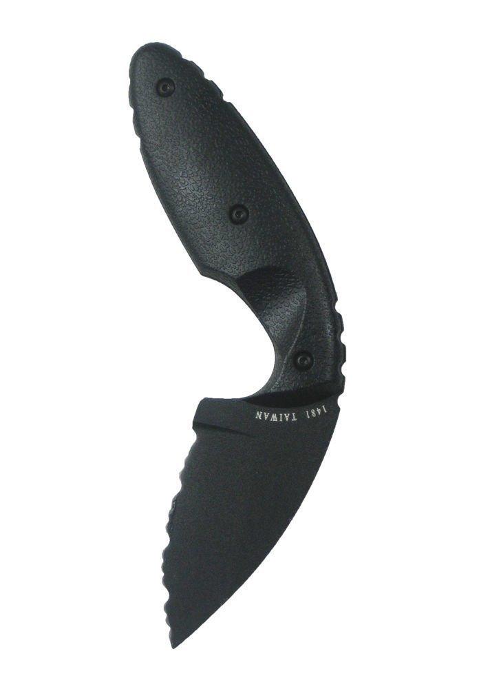 KA-BAR TDI Law Enforcement, Black, Hard Sheath, Black TDI Clip, Serr Edge #1481