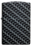 Zippo Carbon Fiber Design, 540° Color Wrap, Genuine Windproof Lighter #49356