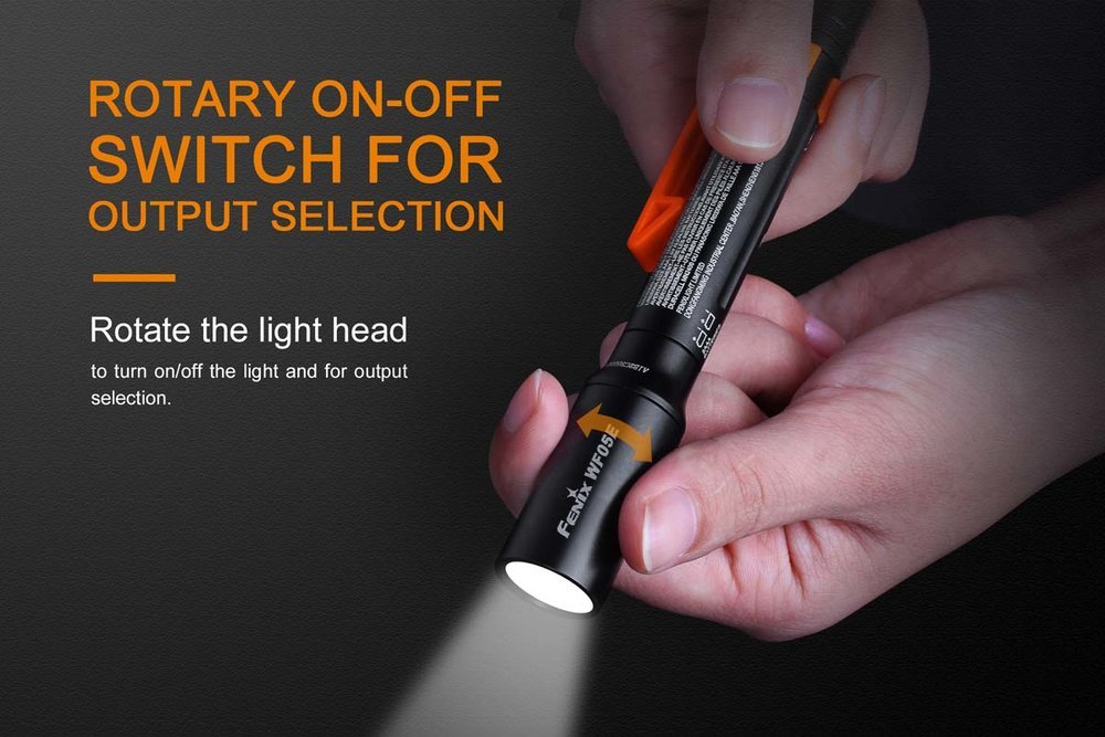Fenix Intrinsically Safe Flashlight, AAA, 85 Lumens, IP68 Waterproof #WF05E