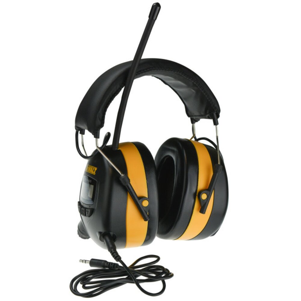 DeWalt Digital AM/FM Hearing Protector, NRR 25, LCD Display, Yellow #DPG15